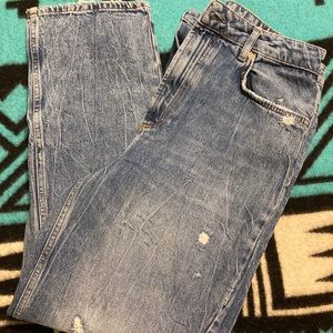 Free People Distressed Boyfriend Jeans